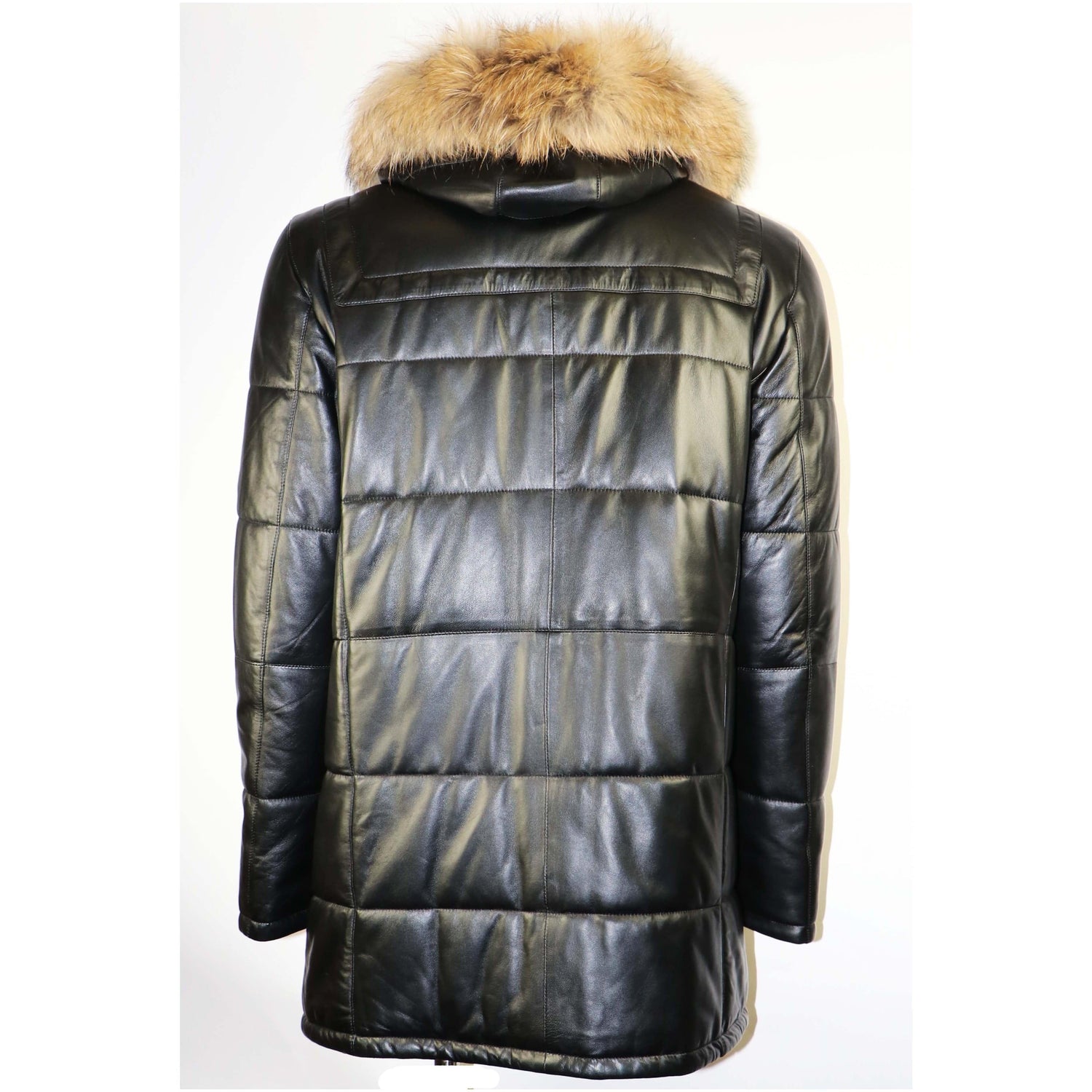 BARYA Men's Leather Bomber Jacket with Real Fur - Zooloo Leather