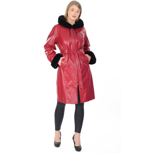 Barya Women's Reversible Leather/Fur Coat