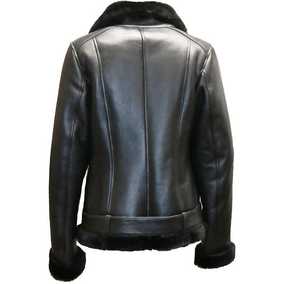 Zooloo Women's Oversized Sheepskin Moto Jacket - Zooloo Leather