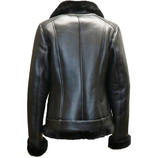 Zooloo Women's Oversized Sheepskin Moto Jacket - Zooloo Leather