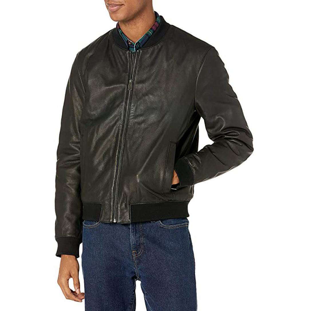 Cole Haan Men's Leather Varsity Jacket