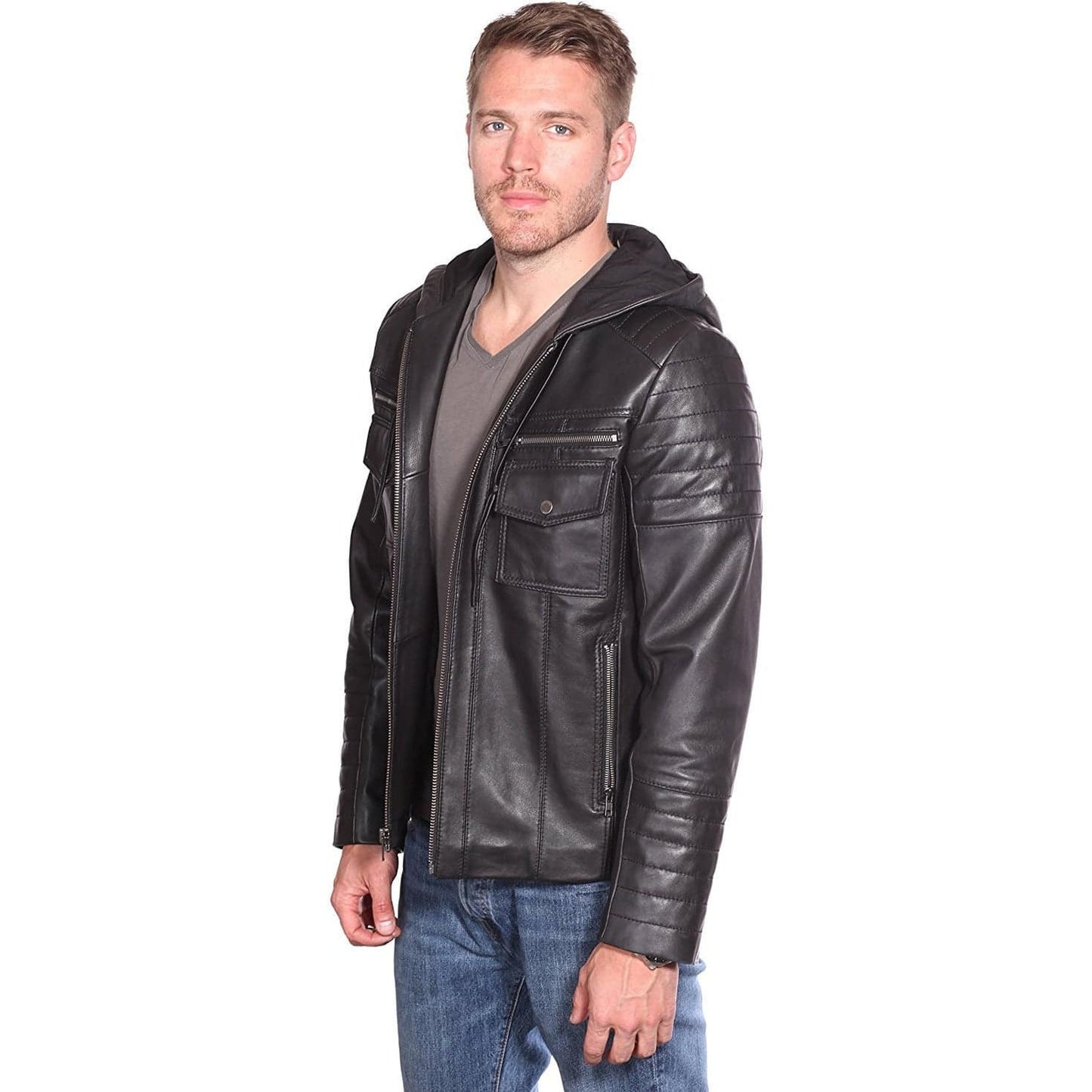 MASON & COOPER MEN'S FLYNN LEATHER QUILTED JACKET - Zooloo Leather