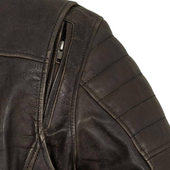 First Mfg Men's COMMUTER Biker Leather Jacket - Zooloo Leather