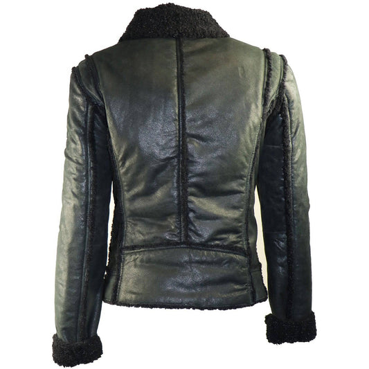 Mauritius Women's Moto  Leather Jacket with Faux Fur Lining - Zooloo Leather