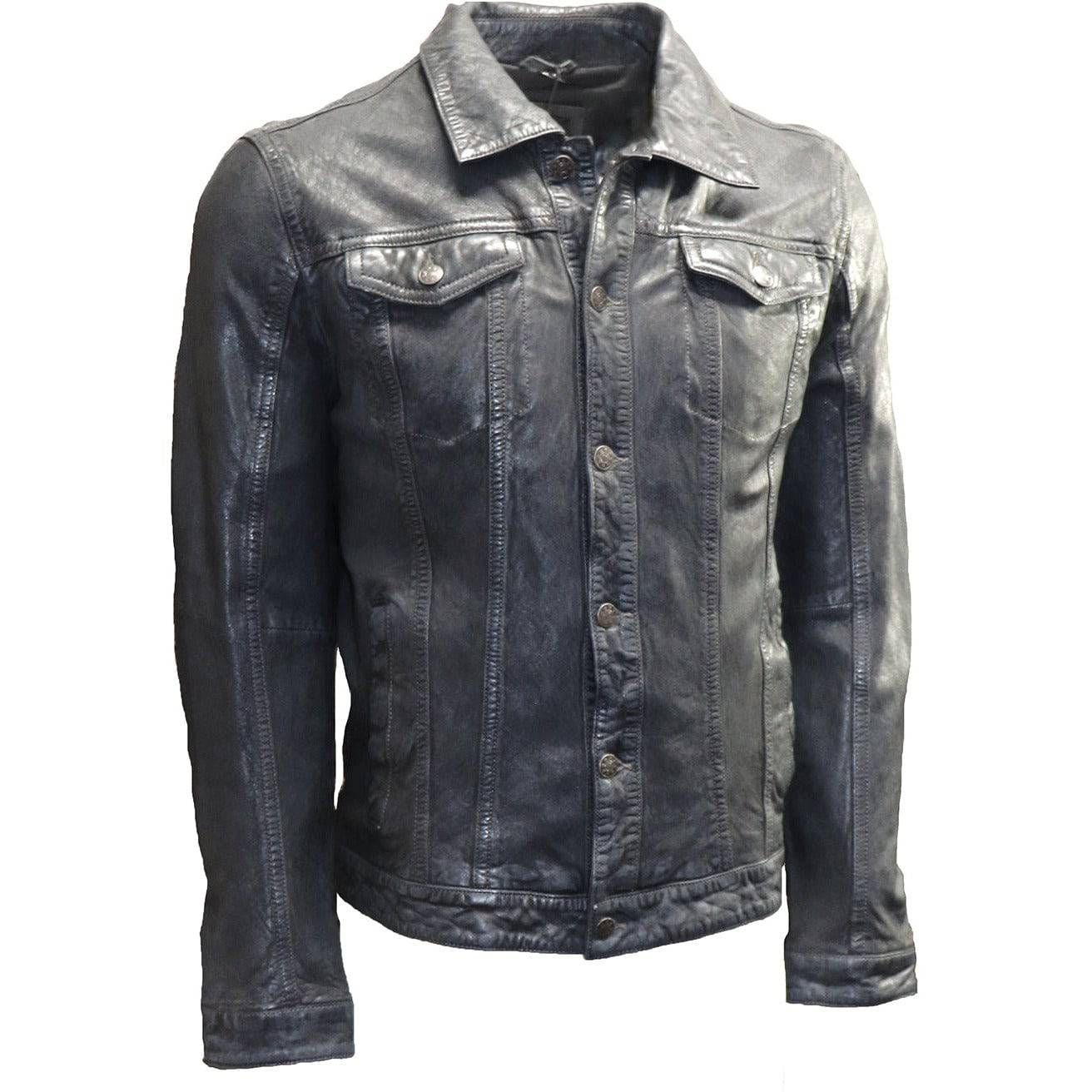 Mauritius Men's Genuine Leather Jean Jacket - Zooloo Leather