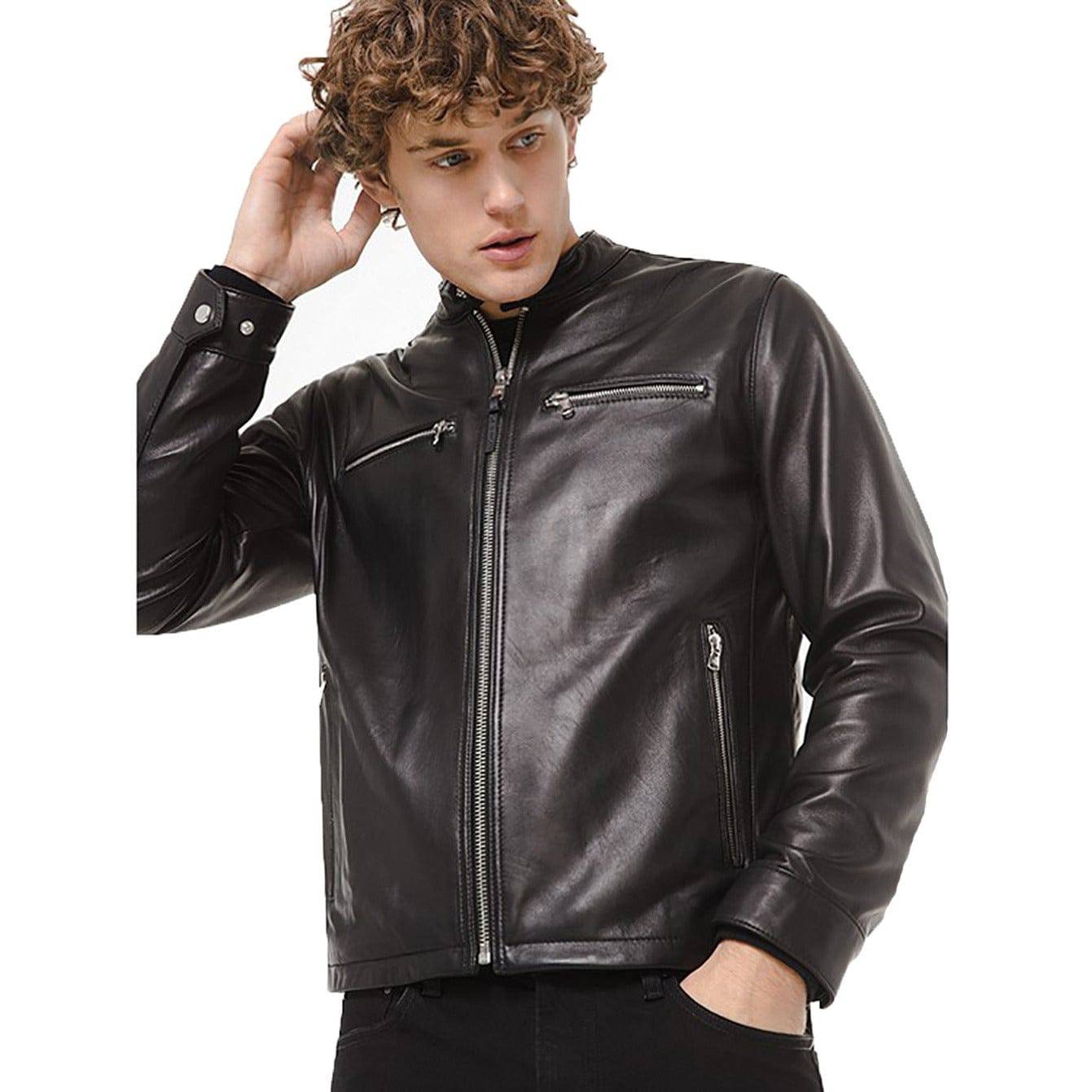 Michael Kors Mens's Moto Leather Jacket - Zooloo Leather
