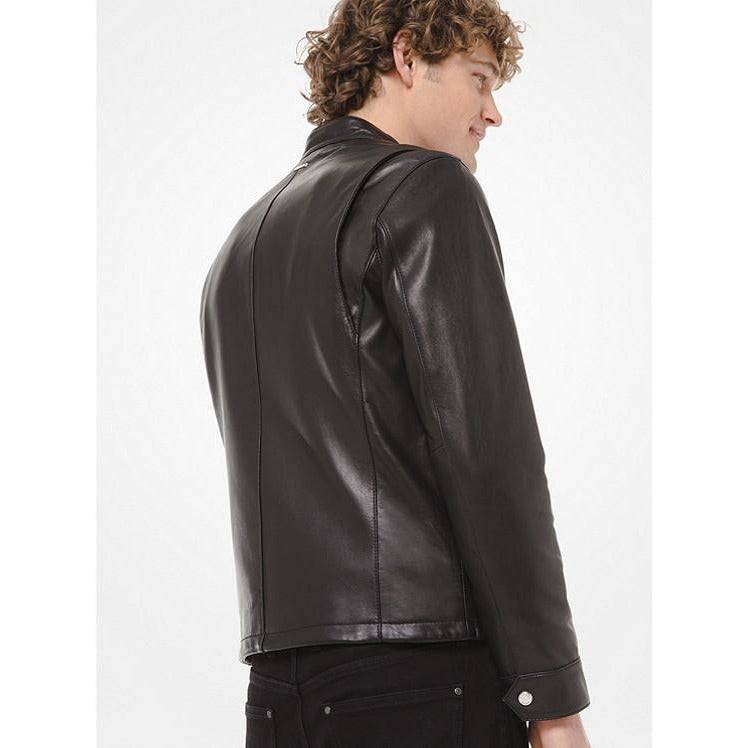 Michael Kors Mens's Moto Leather Jacket – Leather