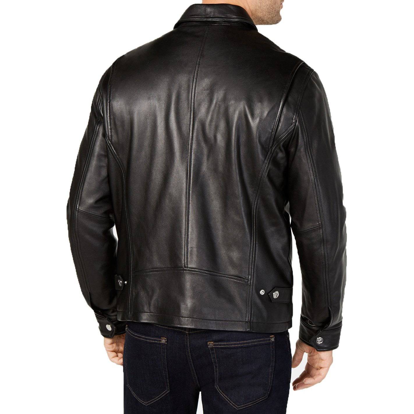 Michael Kors Men's Zip Front Leather Jacket - Zooloo Leather