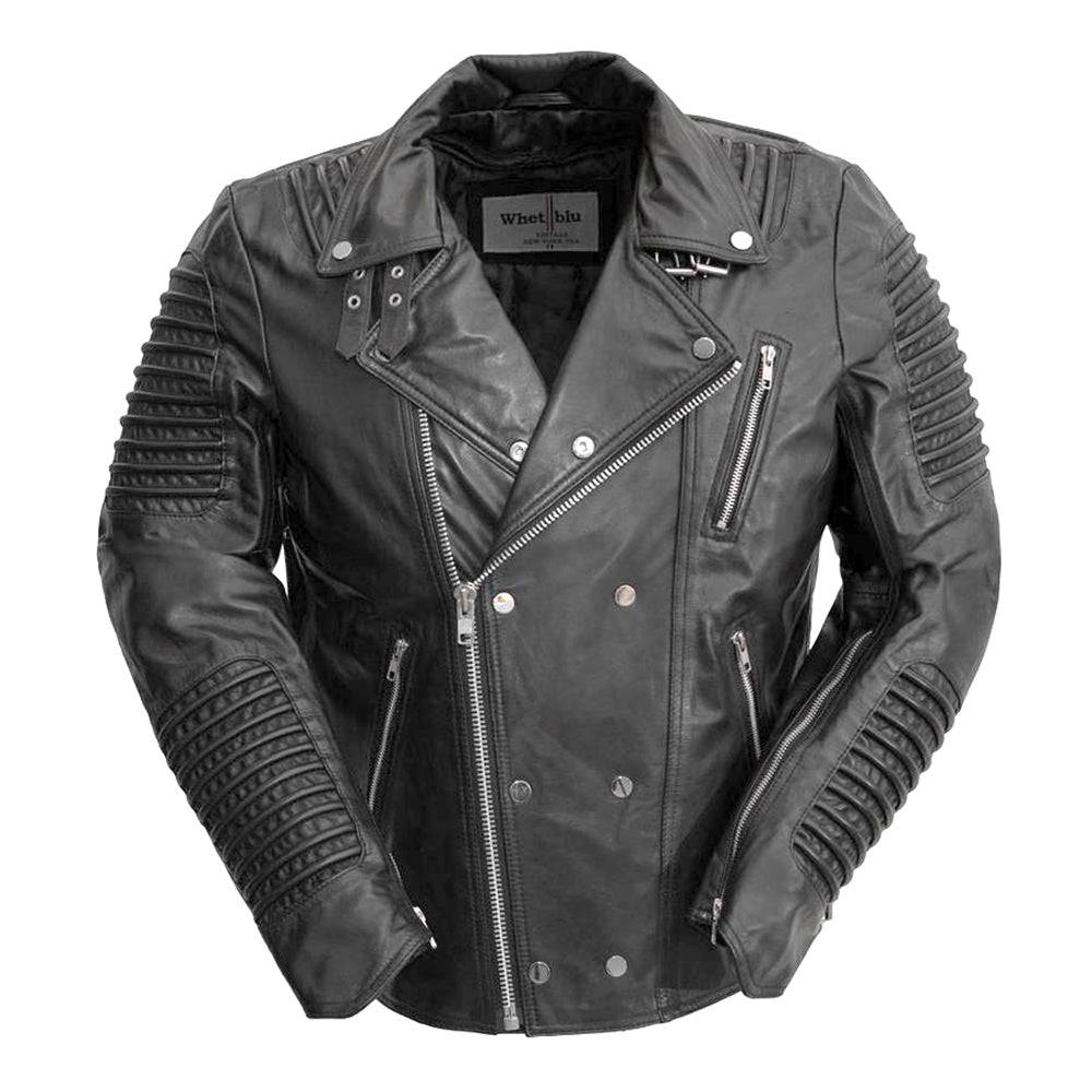 Whet Blu Men's Moto Leather Jacket - Zooloo Leather